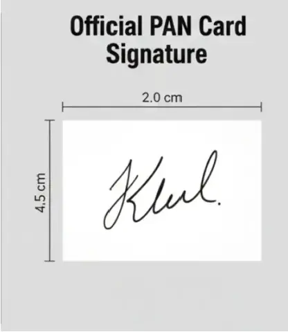 NSDL Official PAN Card Signature Size